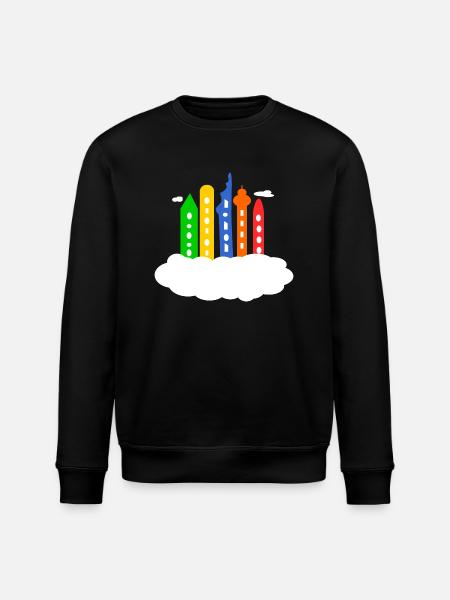 City in the clouds - Stanley/Stella ROLLER Unisex Organic Sweatshirt - black