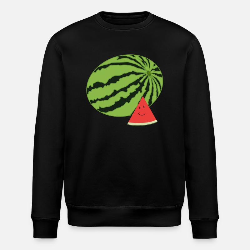 Happy Wassermelone - Stanley/Stella Unisex Bio-Sweatshirt ROLLER - Schwarz