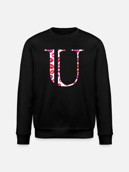 Lettre u bisous - Stanley/Stella Unisex Bio-Sweatshirt ROLLER - Schwarz