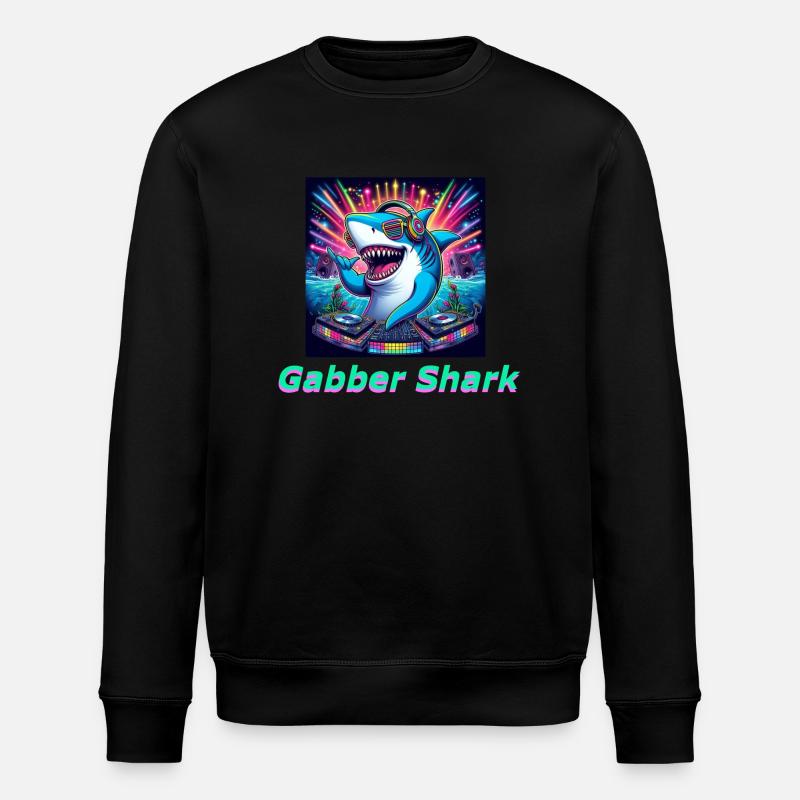 Techno Hai / Requin Gabber - Sweat bio ROLLER Stanley/Stella Unisexe - noir