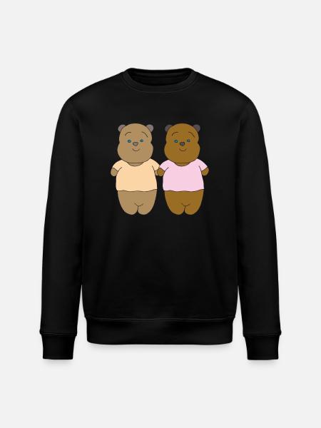 Couple of bears - Stanley/Stella ROLLER Unisex Organic Sweatshirt - black