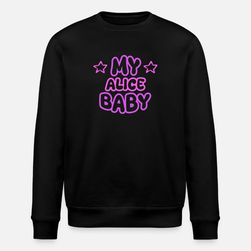 First name Alice - Stanley/Stella ROLLER Unisex Organic Sweatshirt - black