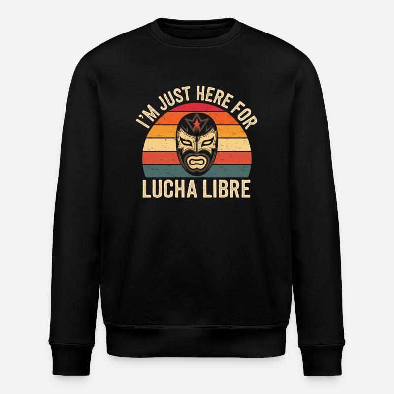Für Lucha Libre Fans - Stanley/Stella Unisex Bio-Sweatshirt ROLLER - Schwarz