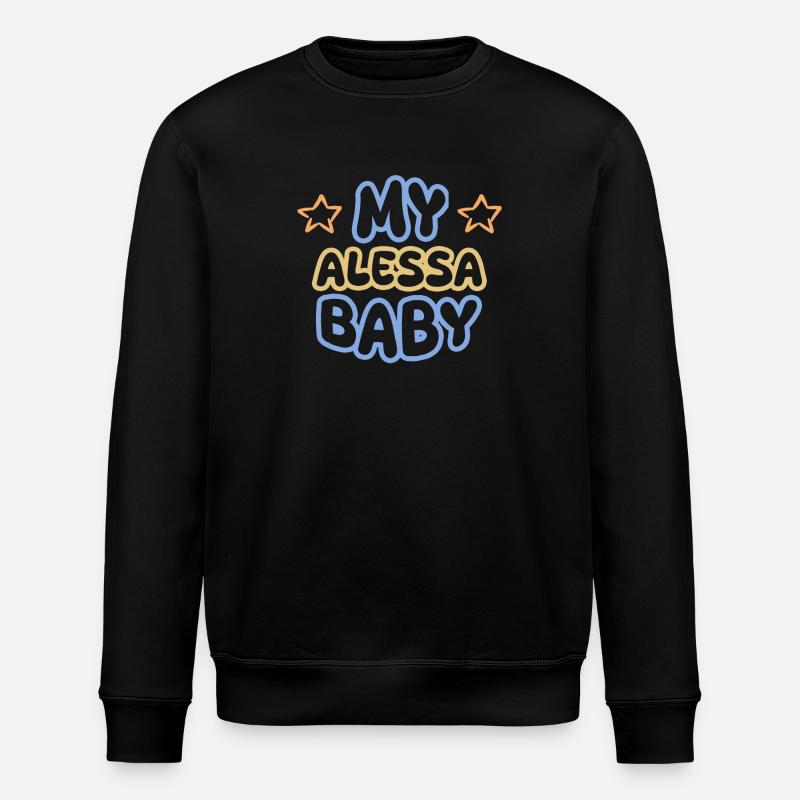 Vorname Alessa - Stanley/Stella Unisex Bio-Sweatshirt ROLLER - Schwarz