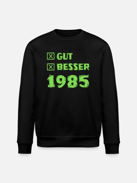Year 1985 - Stanley/Stella ROLLER Unisex Organic Sweatshirt - black
