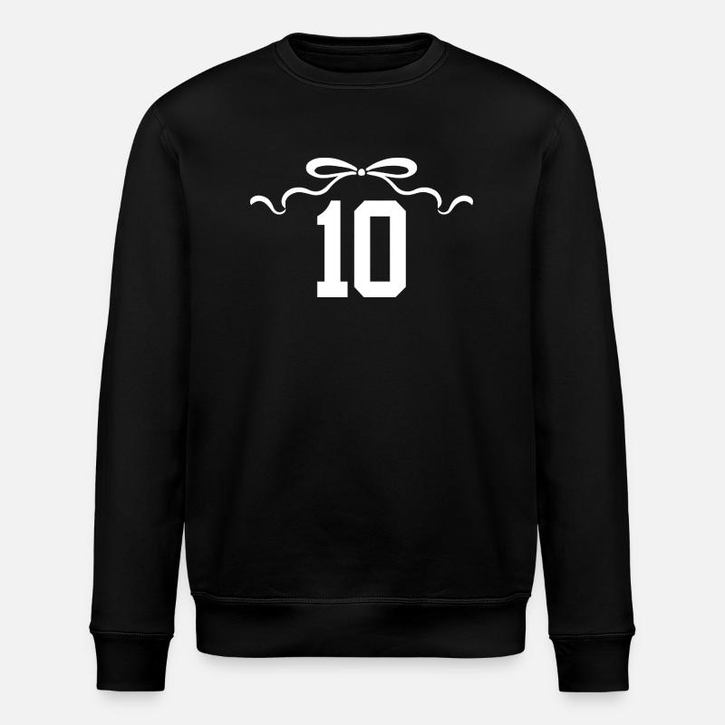 Numéro 10 noeud - 10e anniversaire - Sweat bio ROLLER Stanley/Stella Unisexe - noir