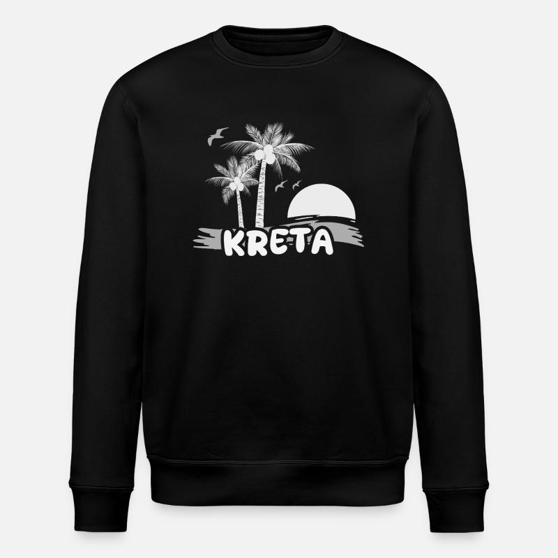 Crete Beach - Stanley/Stella ROLLER Unisex Organic Sweatshirt - black