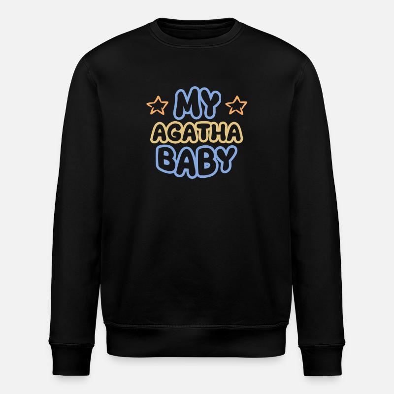 Gift for Agatha - Stanley/Stella ROLLER Unisex Organic Sweatshirt - black