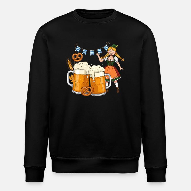 Dirndle Bier - Stanley/Stella Unisex Bio-Sweatshirt ROLLER - Schwarz