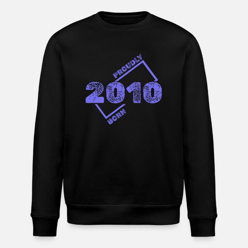 Geboren 2010 - Stanley/Stella Unisex Bio-Sweatshirt ROLLER - Schwarz