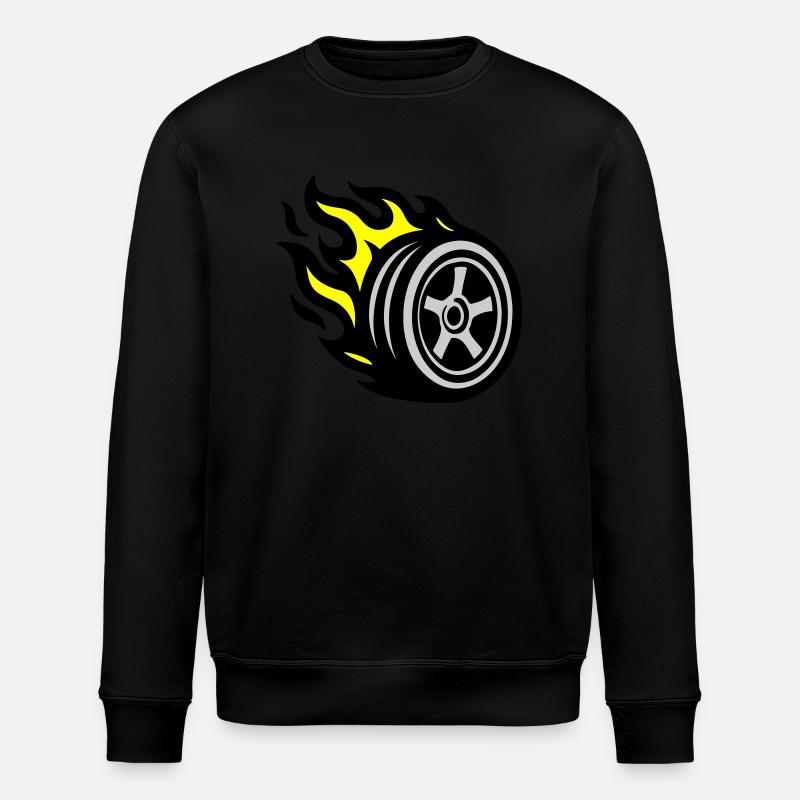 Tire Flame - Stanley/Stella ROLLER Unisex Organic Sweatshirt - black
