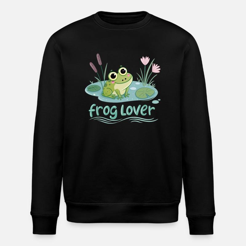 Frog Lovers - Stanley/Stella ROLLER Unisex Organic Sweatshirt - black