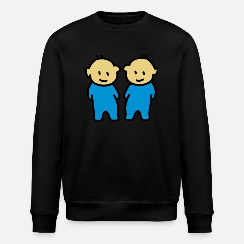 Zwillinge - Twins - Stanley/Stella Unisex Bio-Sweatshirt ROLLER - Schwarz