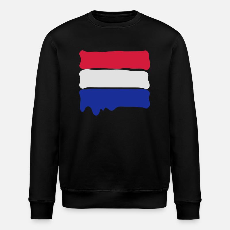 Dutch flag runny paint - Stanley/Stella Unisex Bio-Sweatshirt ROLLER - Schwarz
