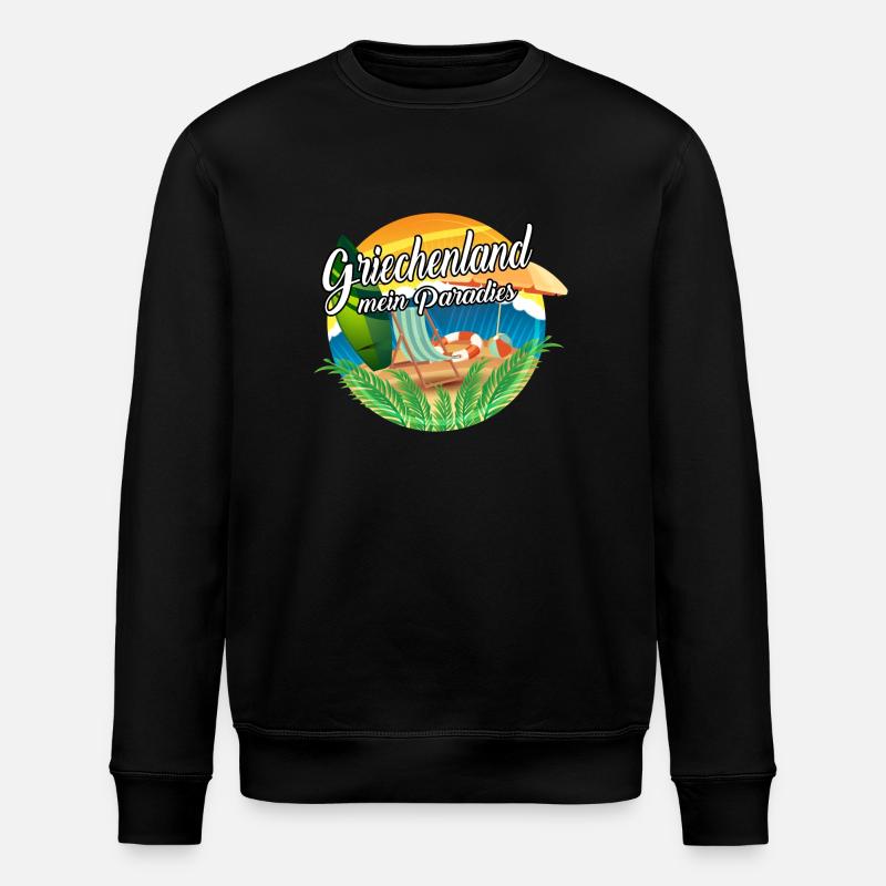 Griechenland - Mein Paradies - Stanley/Stella Unisex Bio-Sweatshirt ROLLER - Schwarz