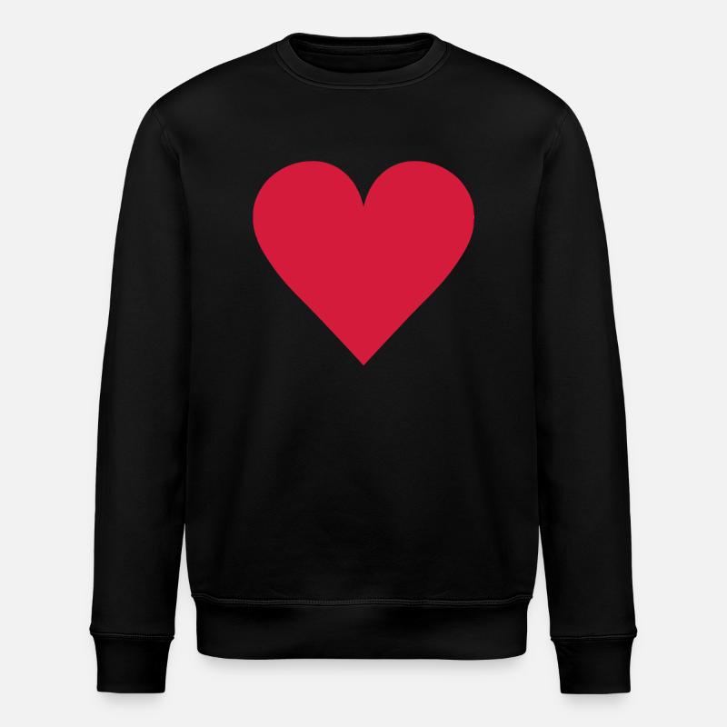 heart - Stanley/Stella ROLLER Unisex Organic Sweatshirt - black