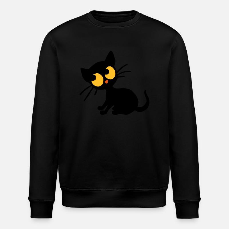 Kitten Georgie - Stanley/Stella ROLLER Unisex Organic Sweatshirt - black