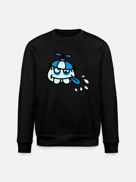 Funny Crazy Stupid Face - Stanley/Stella ROLLER Unisex Organic Sweatshirt - black