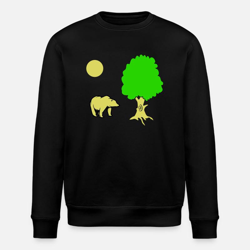 bär baum - Stanley/Stella Unisex Bio-Sweatshirt ROLLER - Schwarz