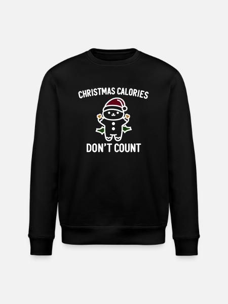 Weihnachtskalorien zählen nicht - Stanley/Stella Unisex Bio-Sweatshirt ROLLER - Schwarz