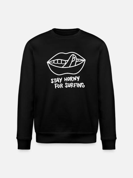 Restez excité pour le surf - Sweat bio ROLLER Stanley/Stella Unisexe - noir