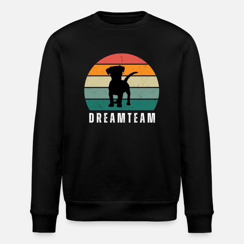 Dreamteam kleiner Hund - Stanley/Stella Unisex Bio-Sweatshirt ROLLER - Schwarz