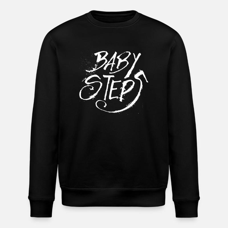 Baby Steps weiss - Stanley/Stella Unisex Bio-Sweatshirt ROLLER - Schwarz