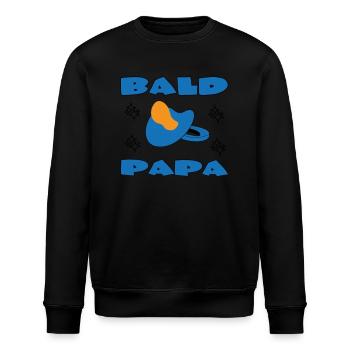 BALD PAPA - Stanley/Stella ROLLER Unisex Organic Sweatshirt - black - Front - Nik (191cm)