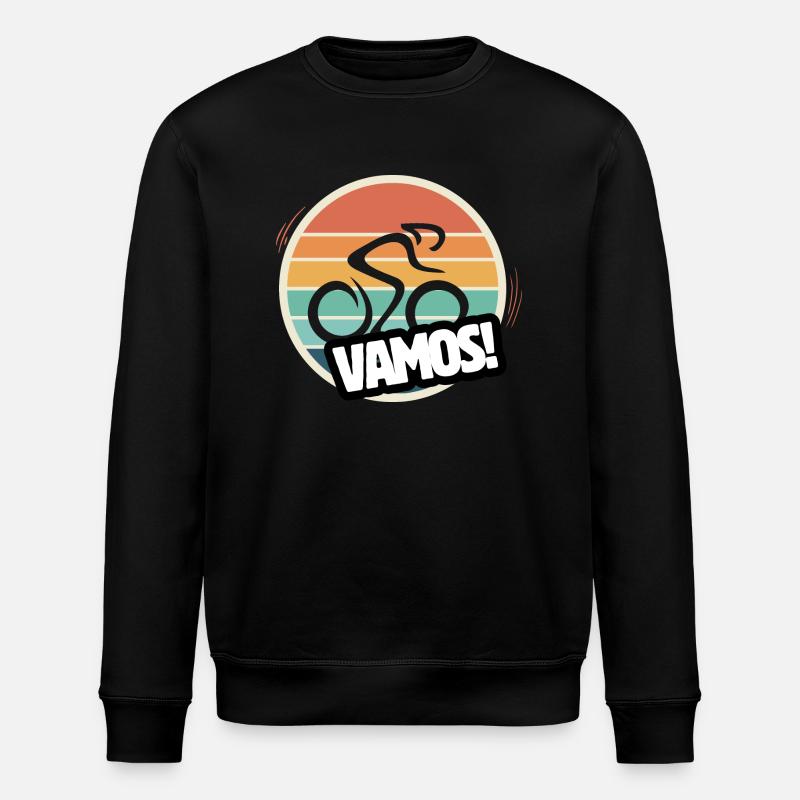Vamos Retro Rennradfahren - Stanley/Stella Unisex Bio-Sweatshirt ROLLER - Schwarz