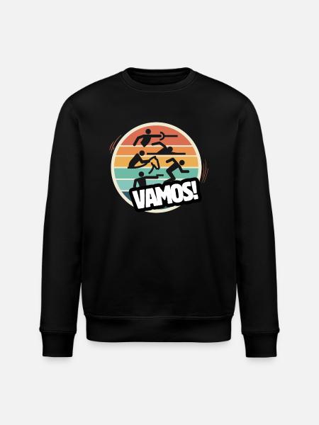 Vamos retro modern pentathlon - Stanley/Stella ROLLER Unisex Organic Sweatshirt - black