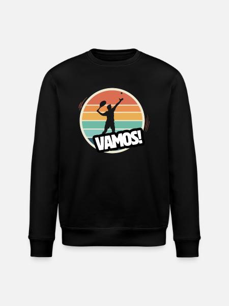 Vamos Retro Tennis - Stanley/Stella ROLLER Unisex Organic Sweatshirt - black