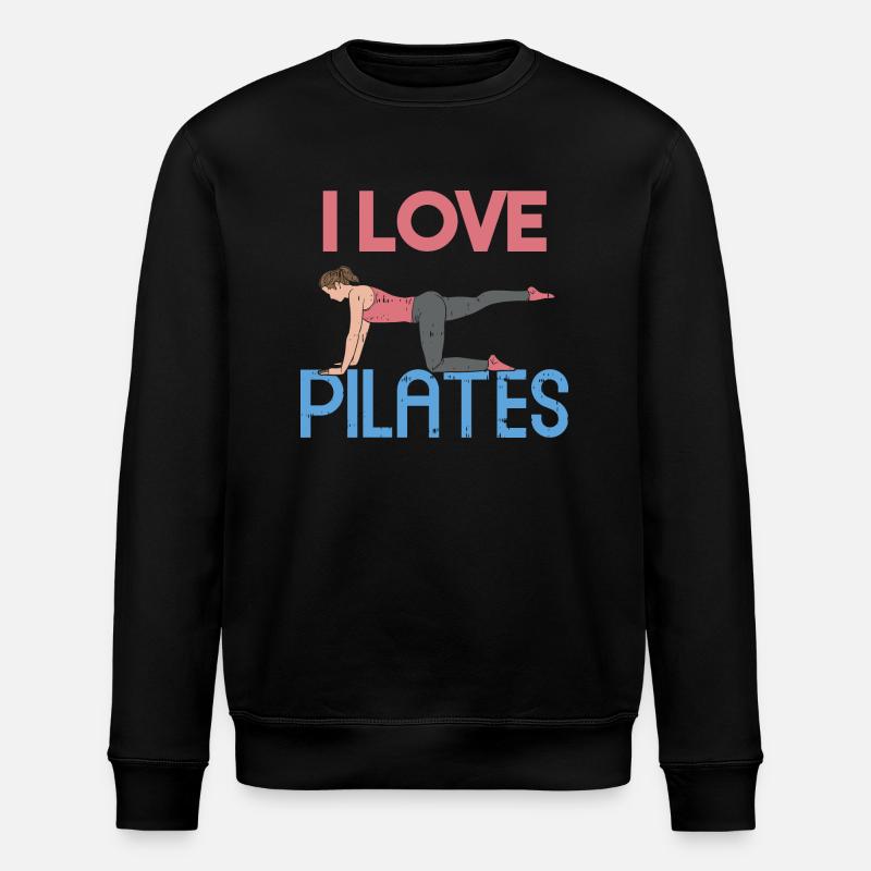 I love Pilates Gift - Stanley/Stella ROLLER Unisex Organic Sweatshirt - black