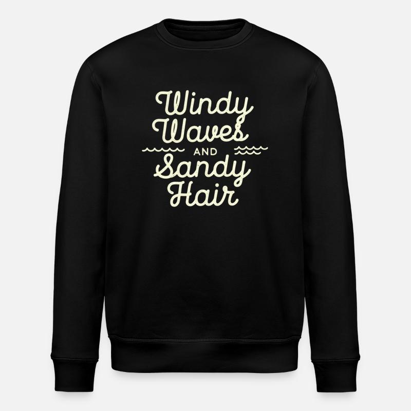 windy waves - Stanley/Stella Unisex Bio-Sweatshirt ROLLER - Schwarz