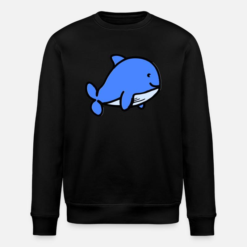 Bande dessinée bébé baleine - Sweat bio ROLLER Stanley/Stella Unisexe - noir