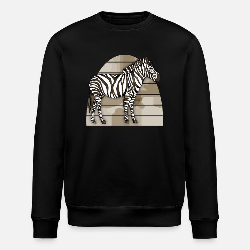 Zebra - Stanley/Stella ROLLER Unisex Organic Sweatshirt - black