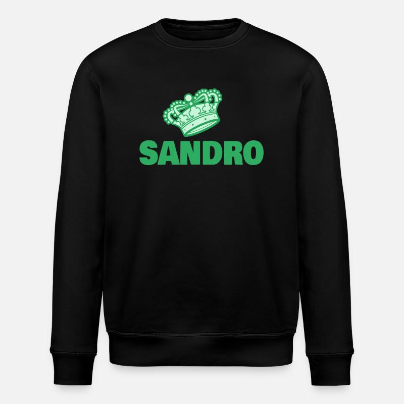Prénom Sandro - Sweat bio ROLLER Stanley/Stella Unisexe - noir