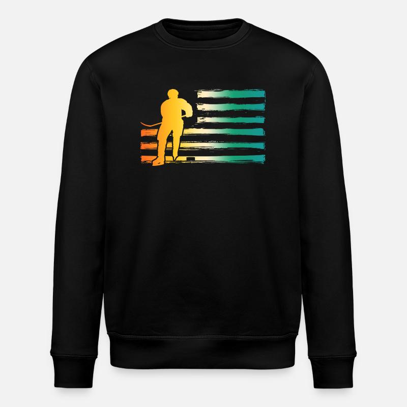 Eishockeyspieler Eishockey - Stanley/Stella Unisex Bio-Sweatshirt ROLLER - Schwarz