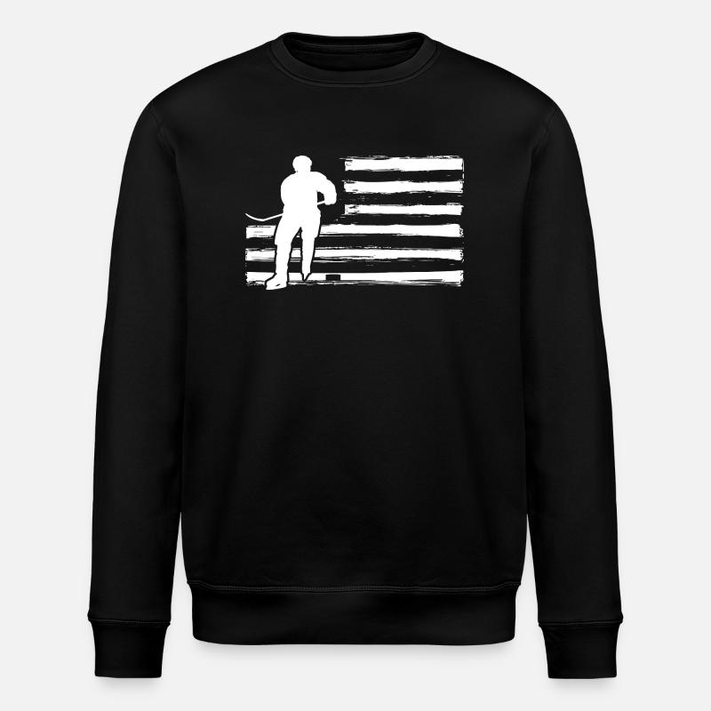 Eishockeyspieler Eishockey - Stanley/Stella Unisex Bio-Sweatshirt ROLLER - Schwarz