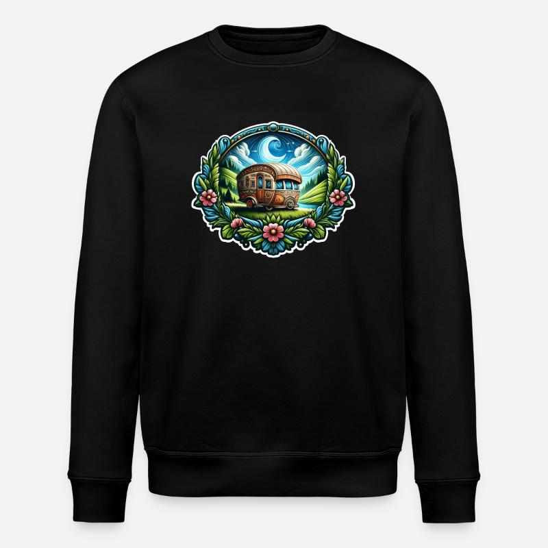 Camping - Sweat bio ROLLER Stanley/Stella Unisexe - noir