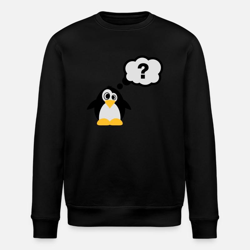 pinguin_frage_f3 - Stanley/Stella ROLLER Unisex Organic Sweatshirt - black