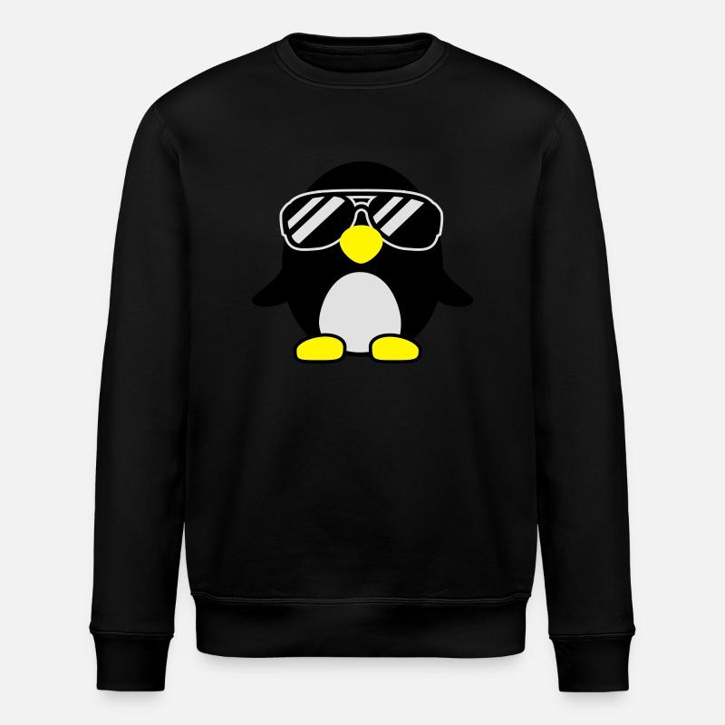 penguin_sonnenbrille__f3 - Stanley/Stella Unisex Bio-Sweatshirt ROLLER - Schwarz