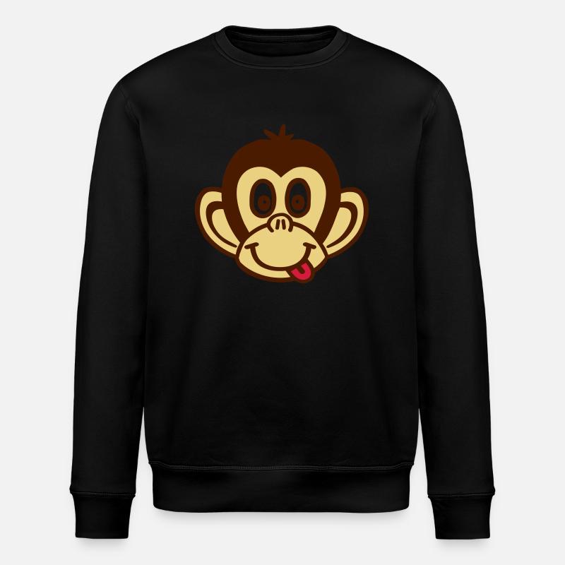 Affe - Stanley/Stella Unisex Bio-Sweatshirt ROLLER - Schwarz