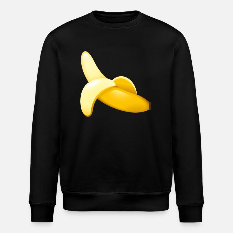 Smiley Banana - Stanley/Stella Unisex Bio-Sweatshirt ROLLER - Schwarz