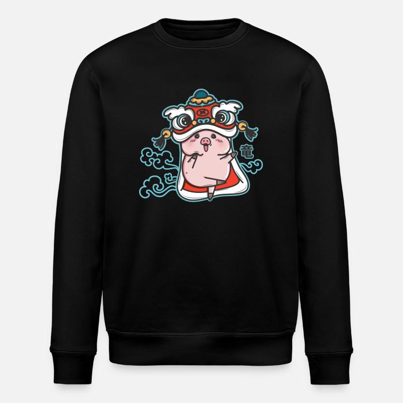 Dragon cochon - Sweat bio ROLLER Stanley/Stella Unisexe - noir