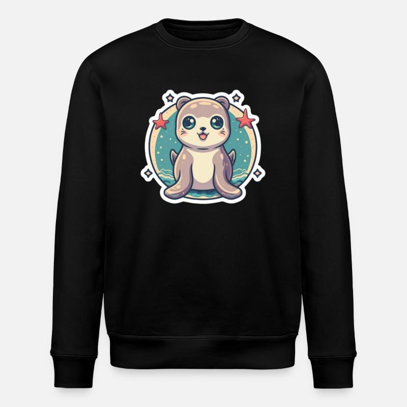 Amoureux des phoques - Sweat bio ROLLER Stanley/Stella Unisexe - noir