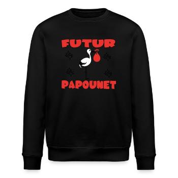 FUTUR PAPOUNET - Sweat bio ROLLER Stanley/Stella Unisexe - noir - Devant - Nik (191cm)