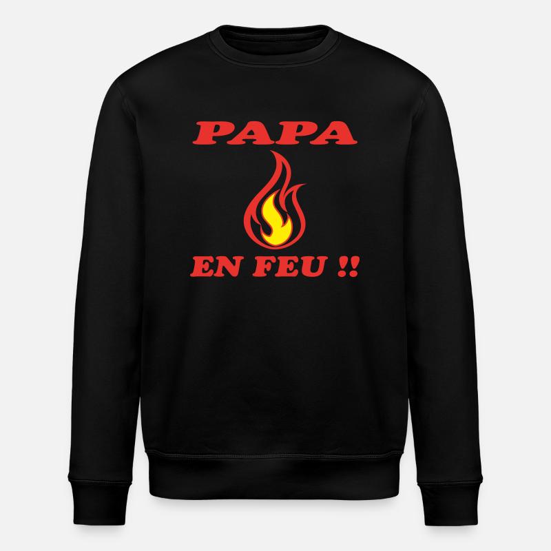 PAPA EN FEU - Sweat bio ROLLER Stanley/Stella Unisexe - noir