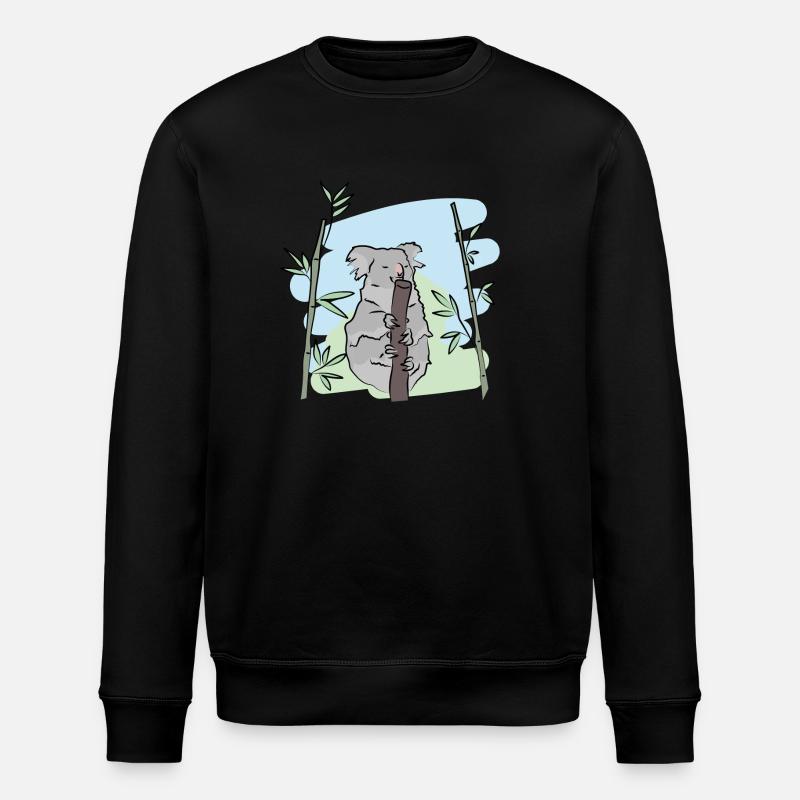 Design d’illustration « Koala Kisses » - Sweat bio ROLLER Stanley/Stella Unisexe - noir