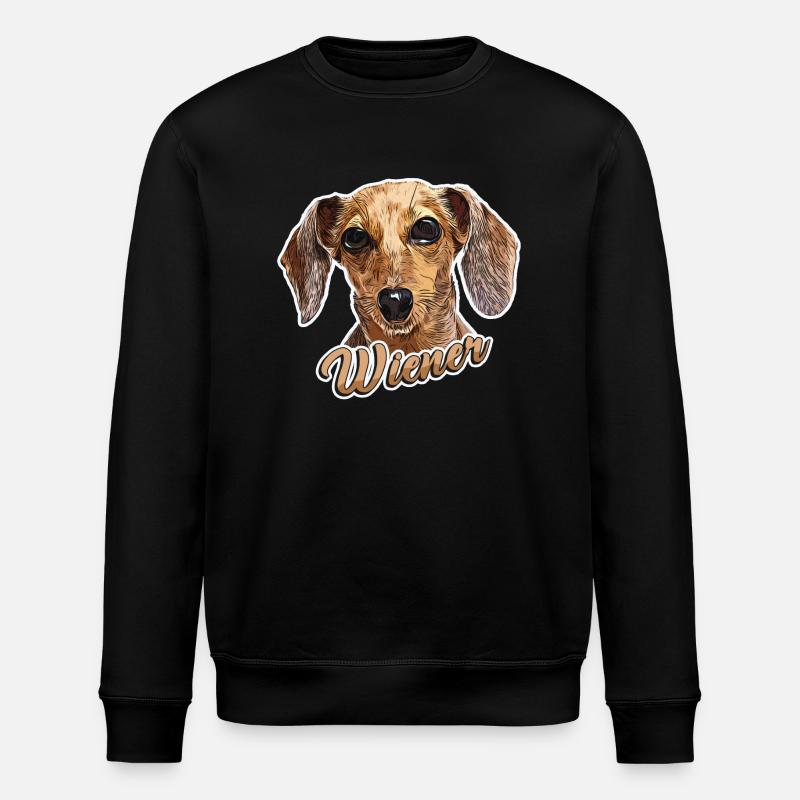 Dackel "Wiener" Dachshund - Stanley/Stella Unisex Bio-Sweatshirt ROLLER - Schwarz