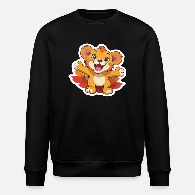 Babylöwe im Herbst - Stanley/Stella Unisex Bio-Sweatshirt ROLLER - Schwarz
